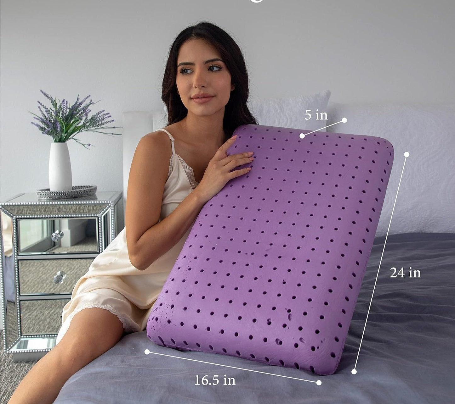 Oreiller orthopédique à la lavande pour un sommeil profond et réparateur
